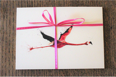 Clare Brownlow Flying Flamingo Postcards - Pack of 10